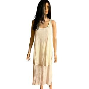 NWT - Eileen Fisher Soft White A-Line Jersey Skirt Set